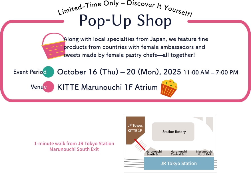ポップアップショップ　Vision-Network by Women Governors and Mayors Conference Pop-up shop